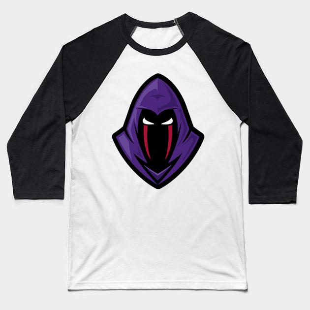 Hooded Mascot Logo Baseball T-Shirt by Green Dreads